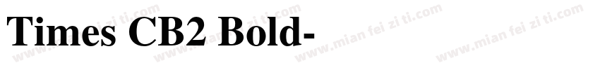 Times CB2 Bold字体转换